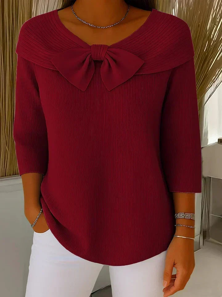 Maglione Elegante con Fiocco