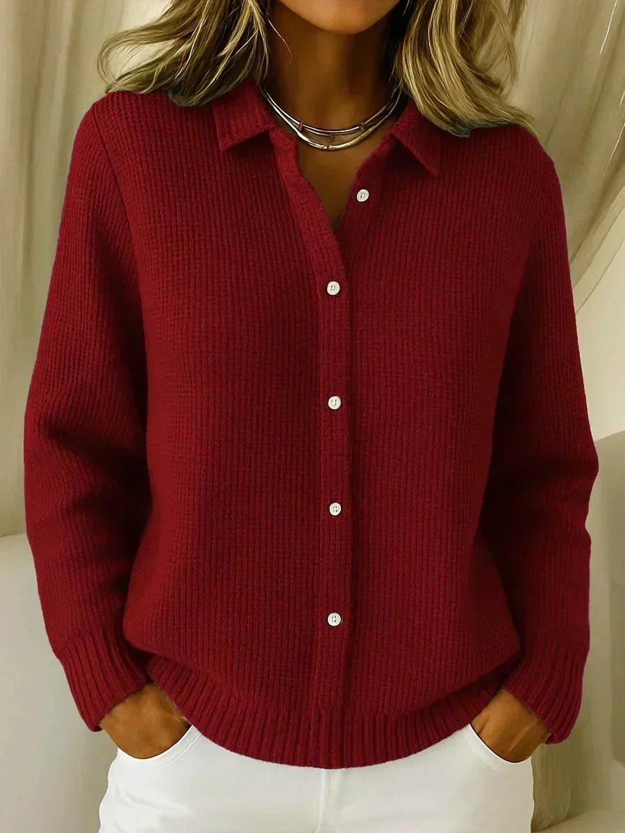 Cardigan Effetto Camicia
