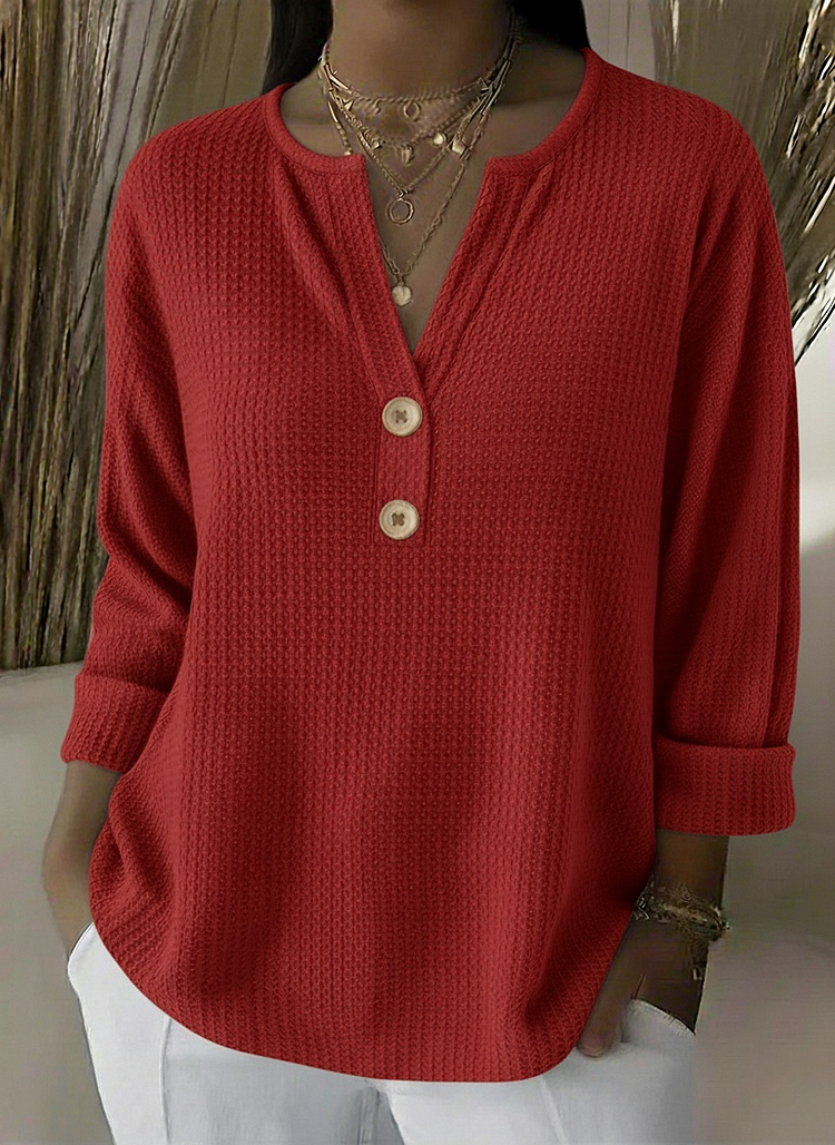 Maglione Morbido con Bottoni
