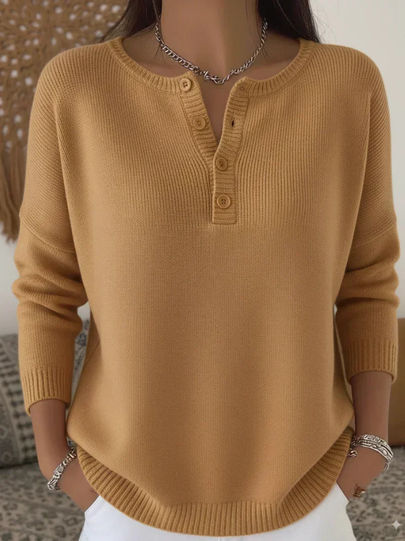 Maglione Casual con Bottoni