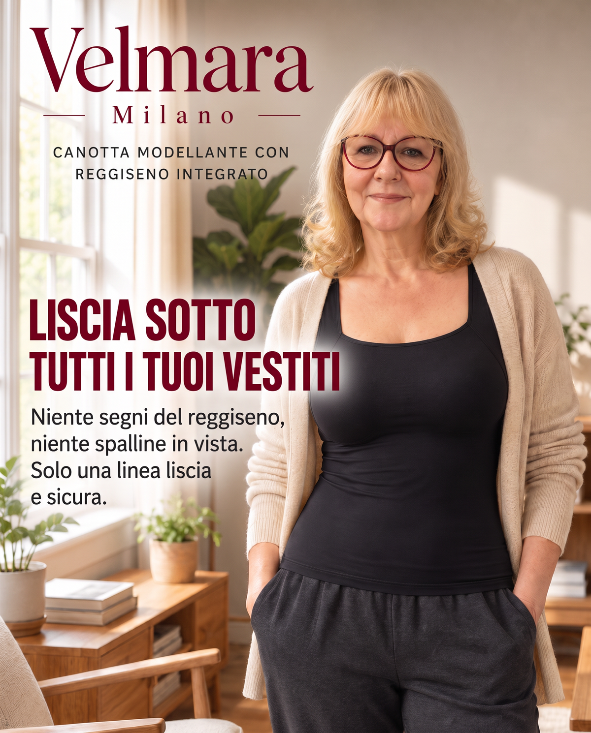 Canotta Modellante con Reggiseno Integrato Velmara®