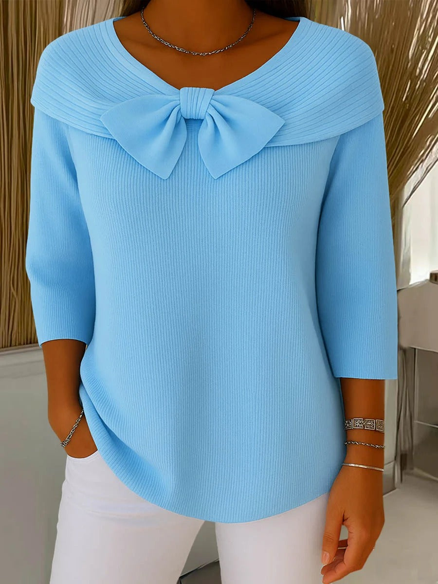 Maglione Elegante con Fiocco