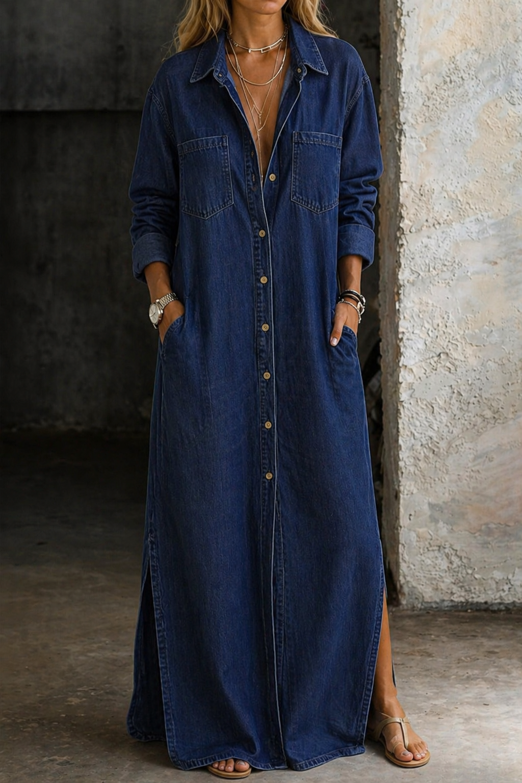 Camicia Lunga in Jeans
