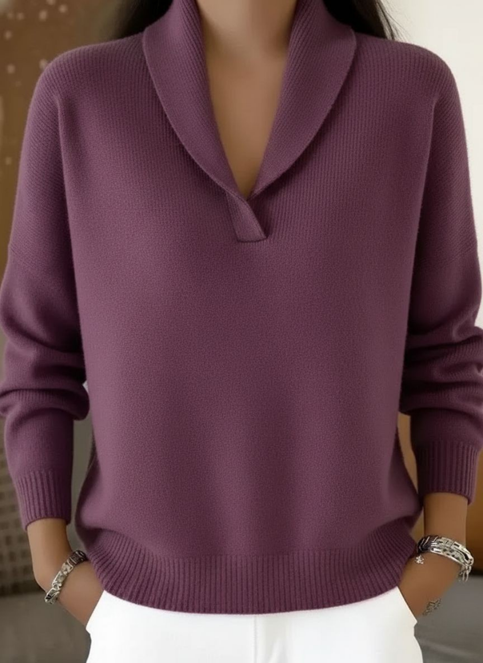 Maglione con Collo a V
