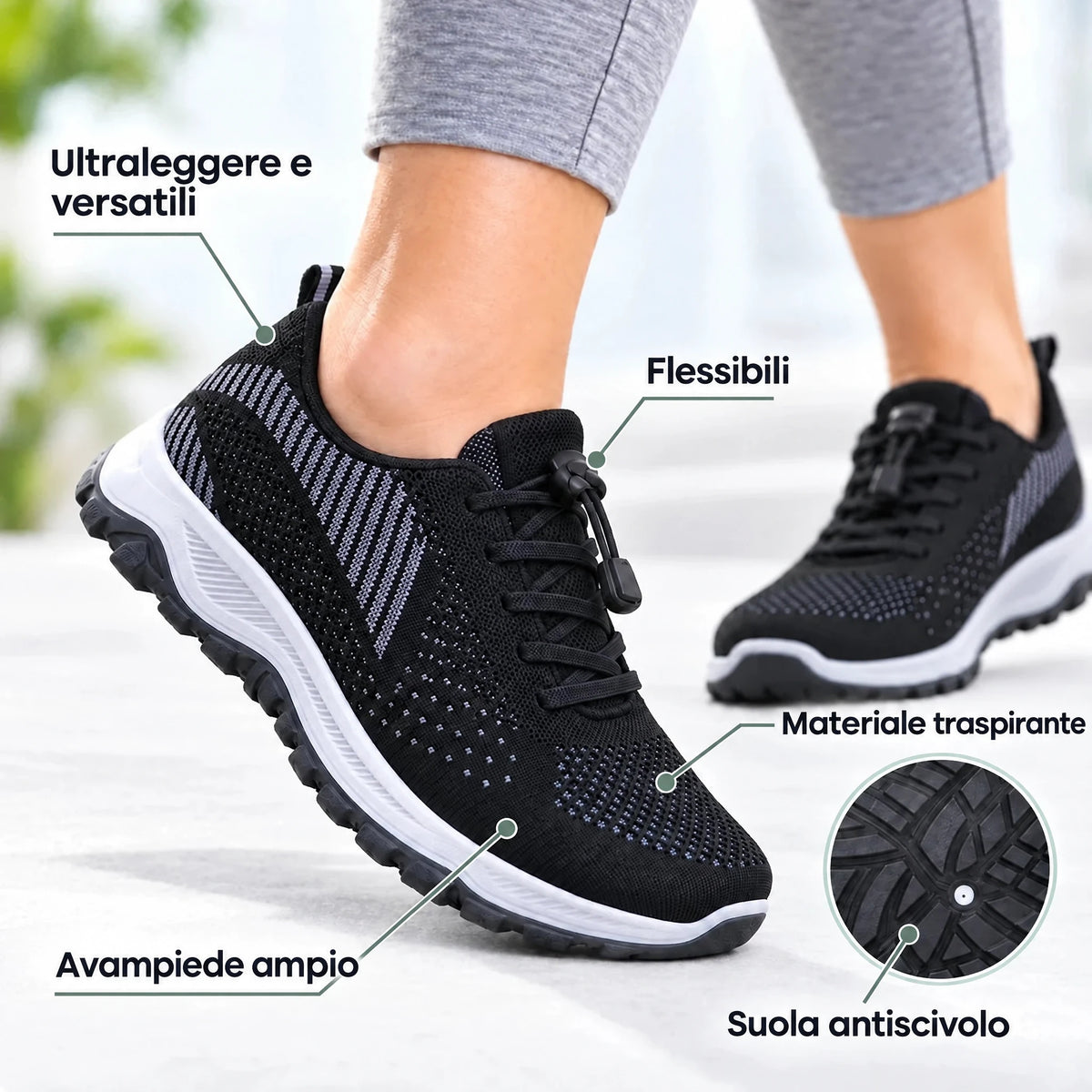 PiedeLibero™- Scarpe per Piedi Gonfi e Sensibili