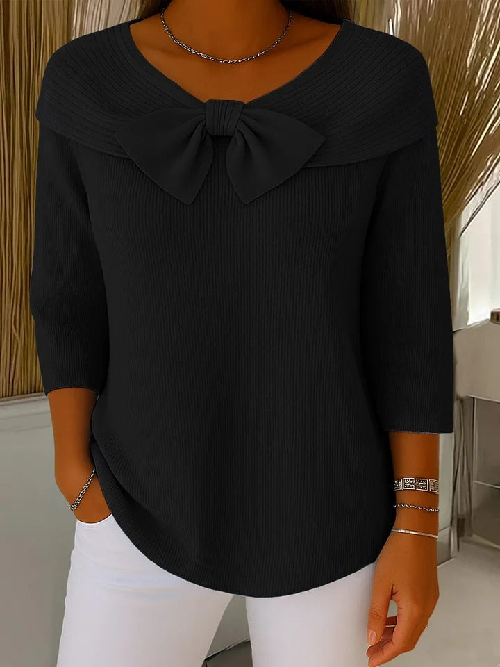 Maglione Elegante con Fiocco