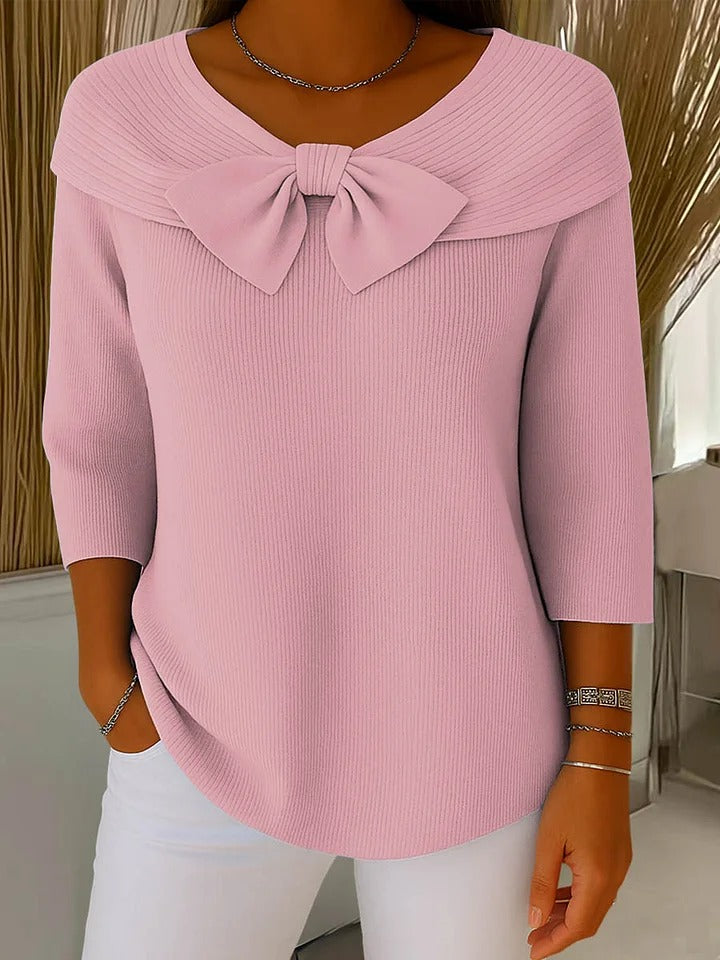 Maglione Elegante con Fiocco